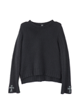 Cross Patch Cashmere Crewneck Sweater