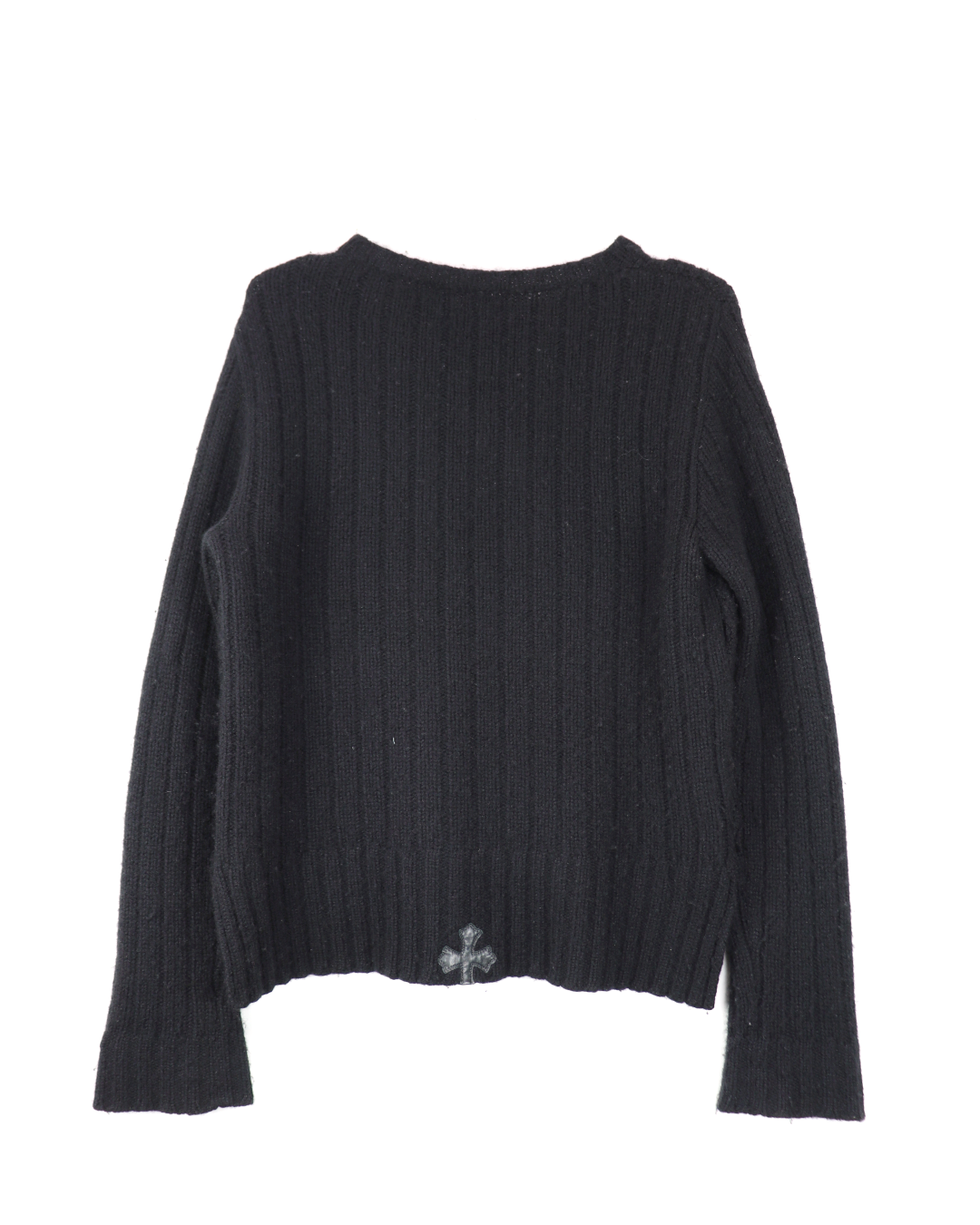 Cross Patch Cashmere Crewneck Sweater