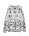 "RAF SIMONS" Virginia Creeper Geometric Oversize Sweater
