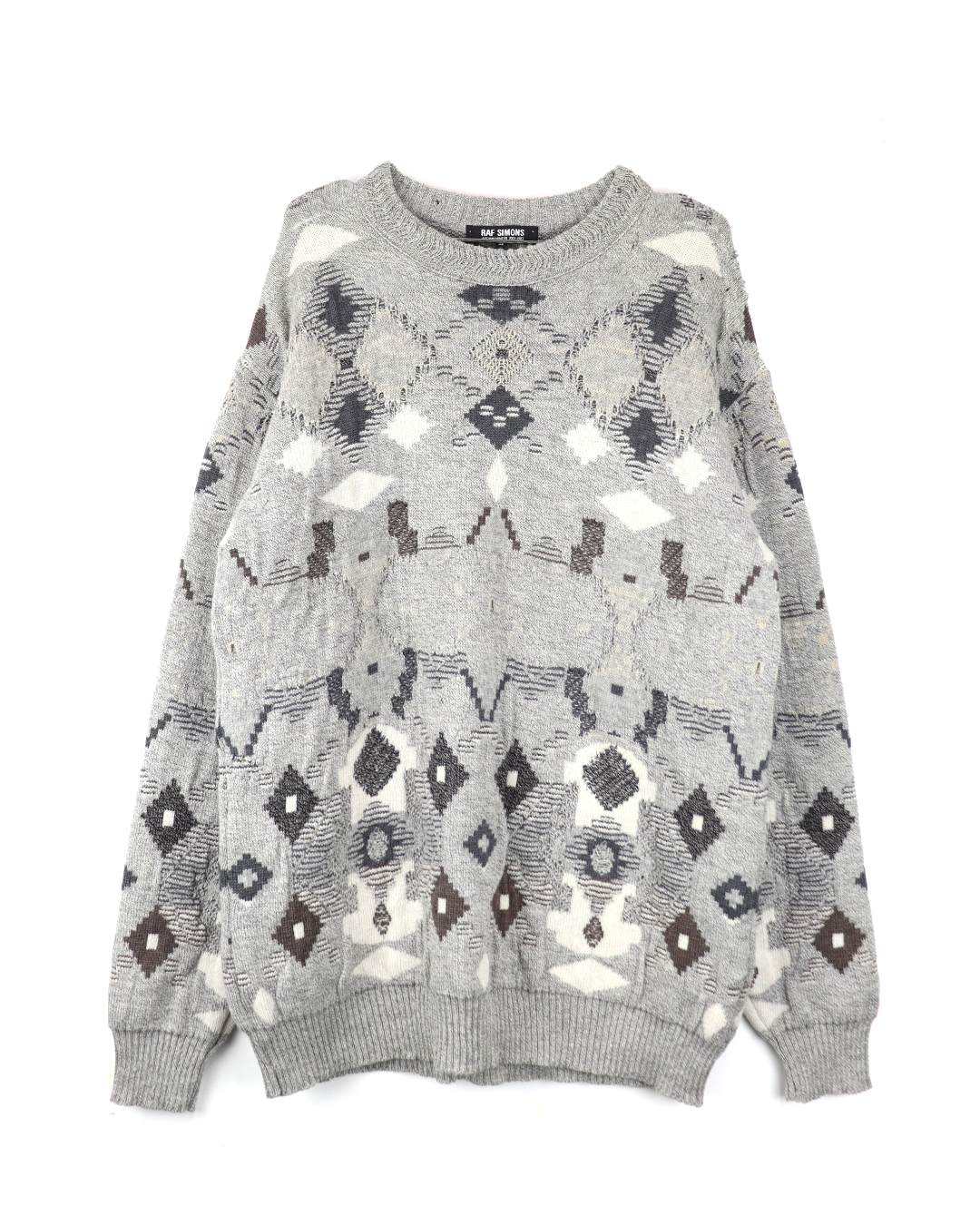 "RAF SIMONS" Virginia Creeper Geometric Oversize Sweater