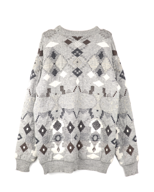 "RAF SIMONS" Virginia Creeper Geometric Oversize Sweater