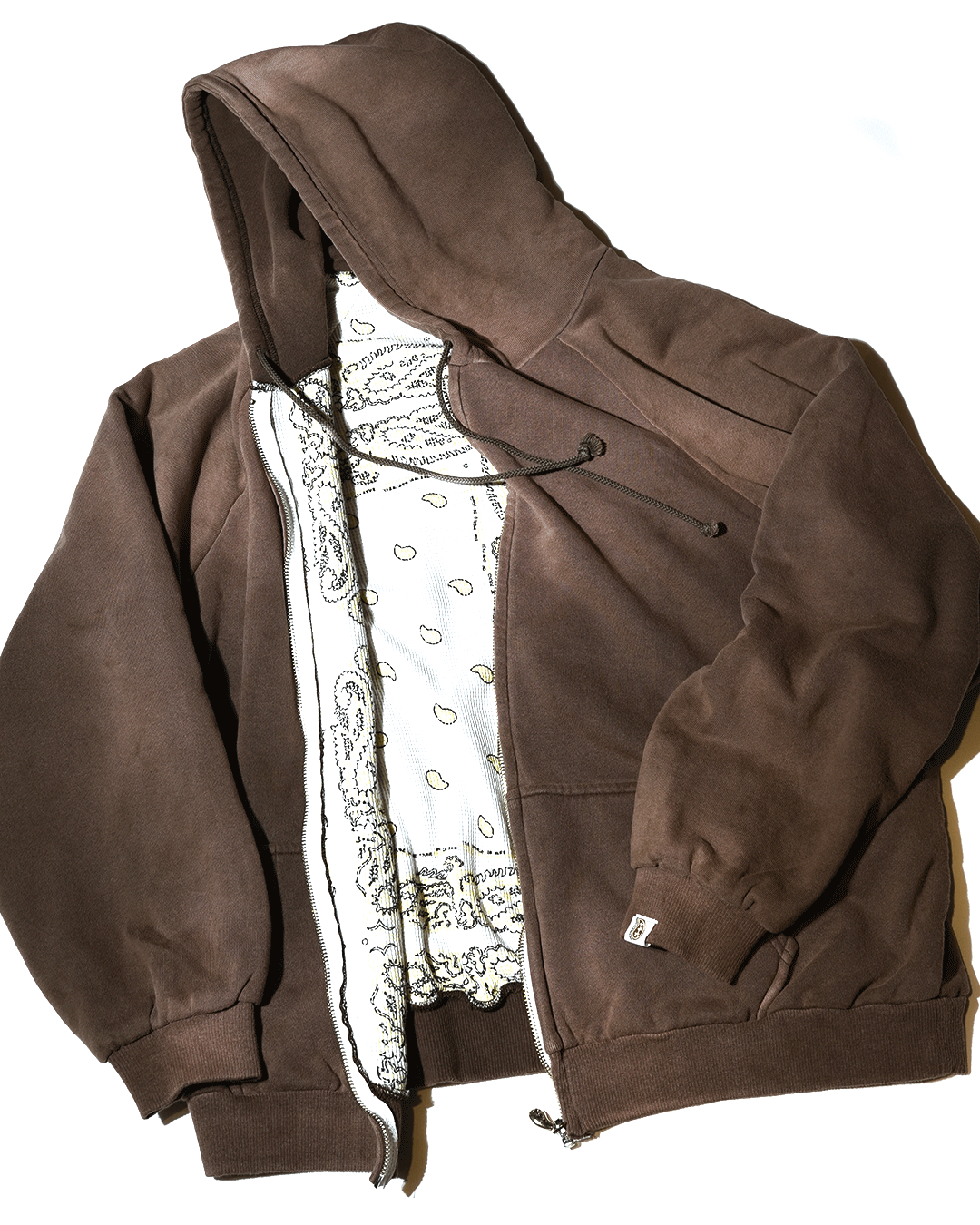 Double Face Paisley Zip Hoodie