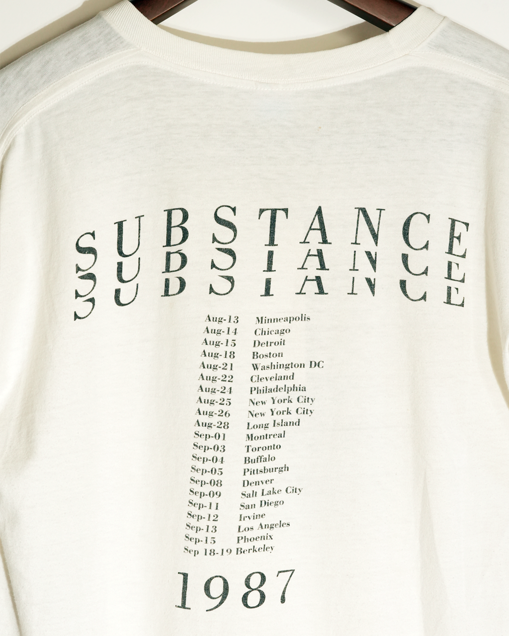 1987 New Order Substance Tour T-shirt