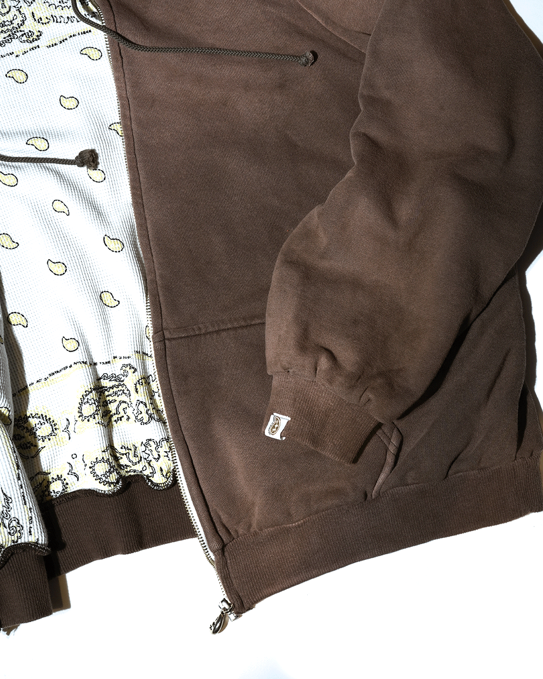 Double Face Paisley Zip Hoodie