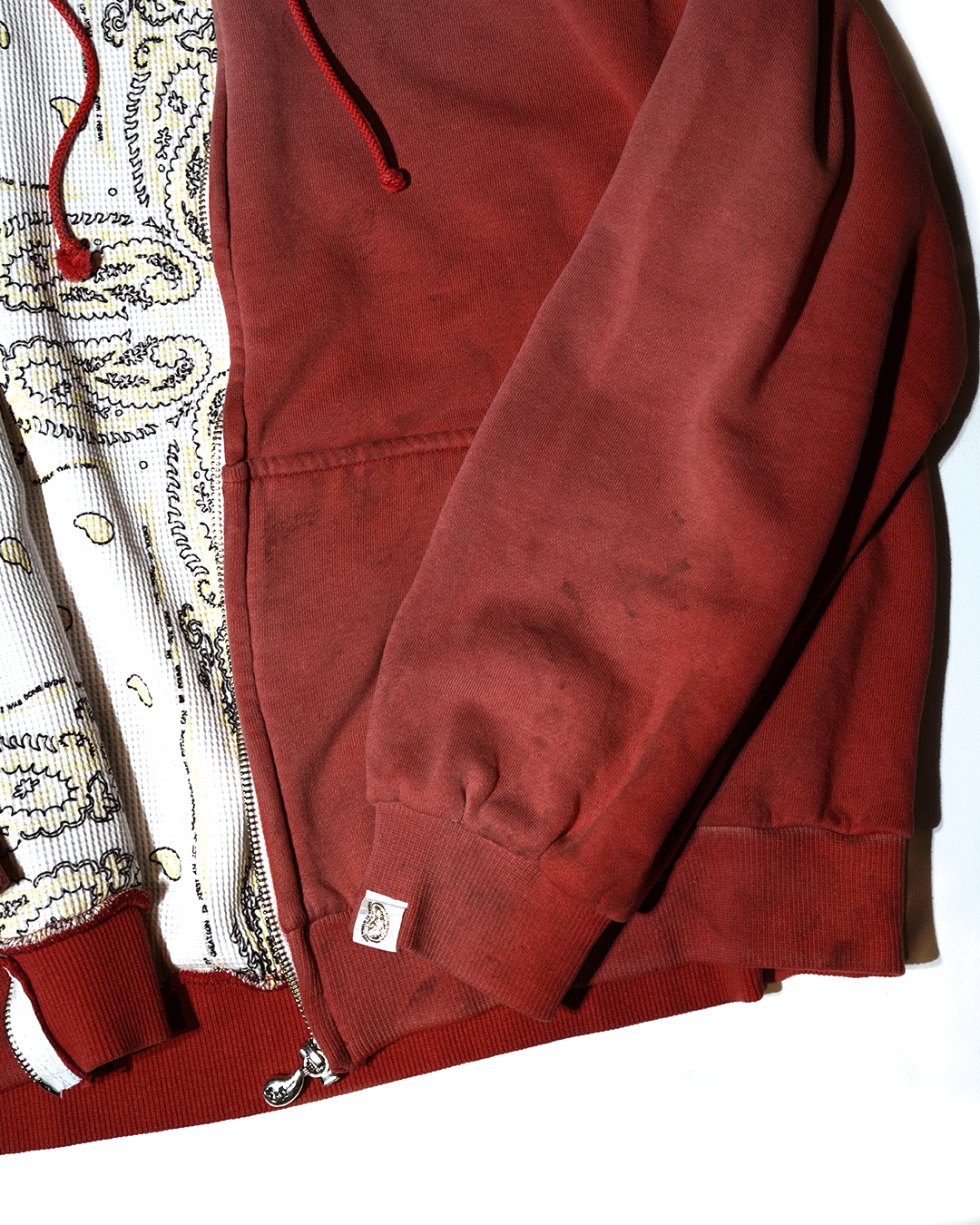Double Face Paisley Zip Hoodie