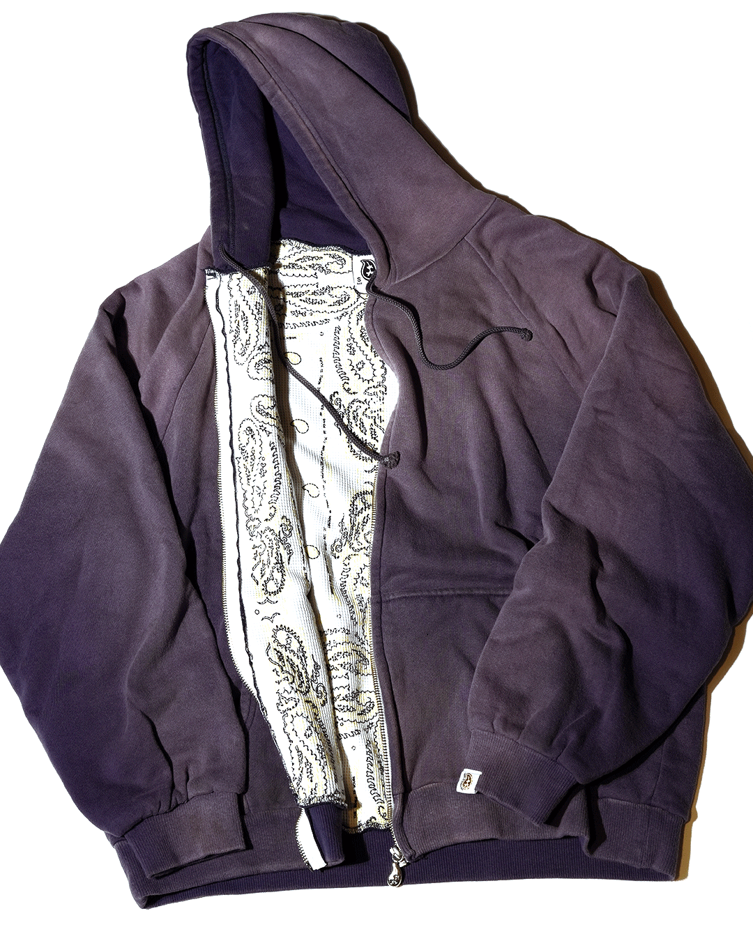 Double Face Paisley Zip Hoodie
