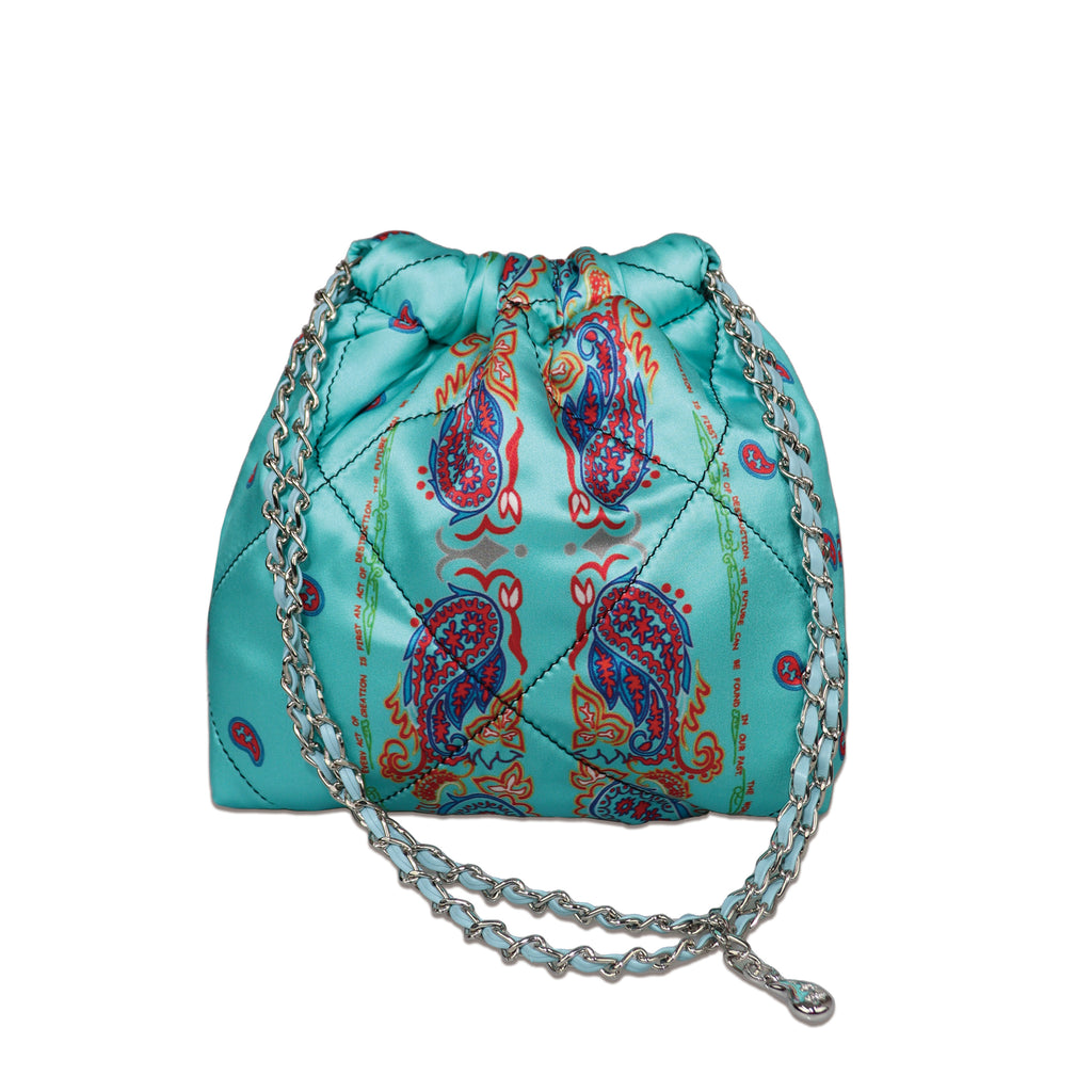 Paisley Silk Chain Pouch