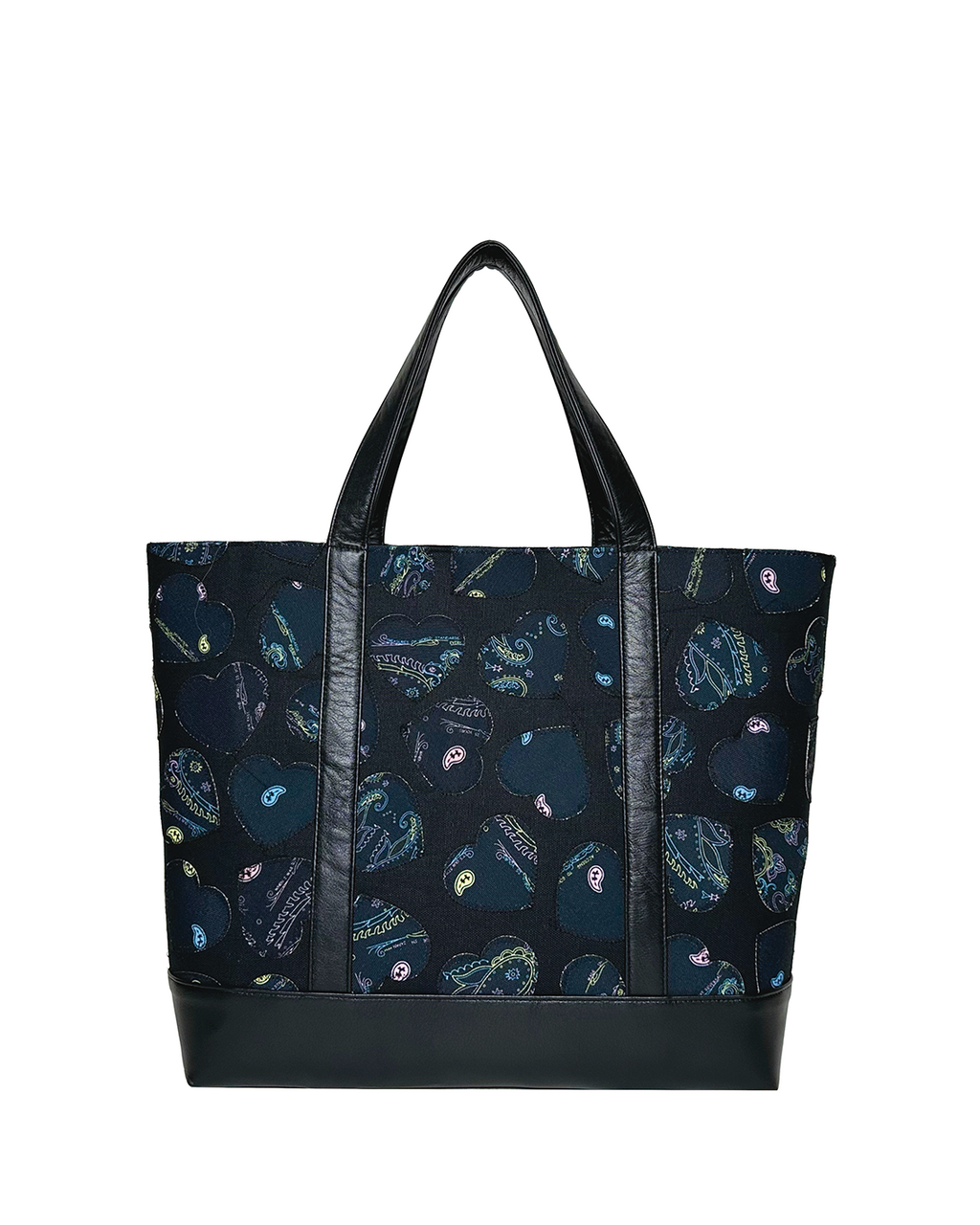 Heart Patch Paisley Tote Bag