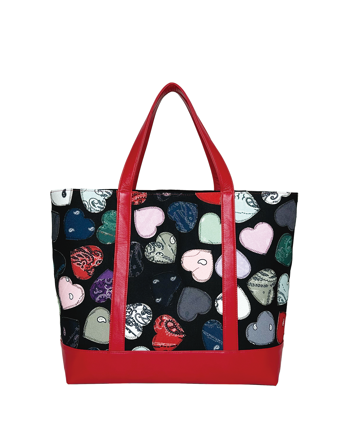 Heart Patch Paisley Tote Bag