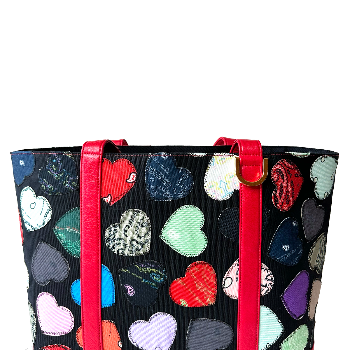Heart Patch Paisley Tote Bag
