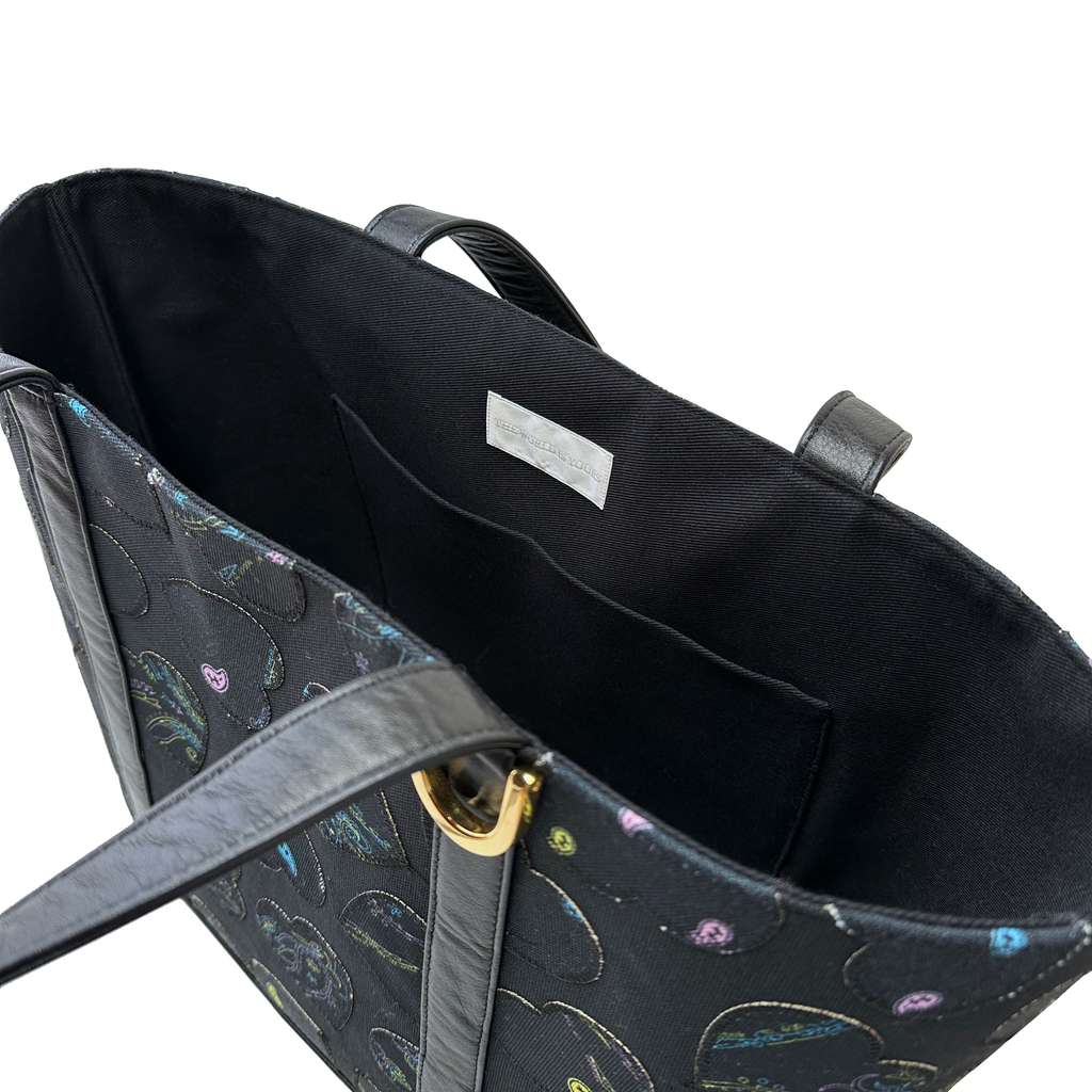 Heart Patch Paisley Tote Bag