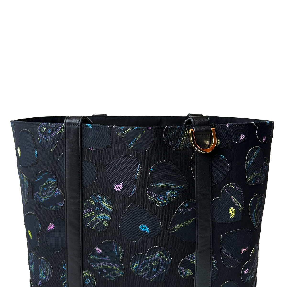 Heart Patch Paisley Tote Bag