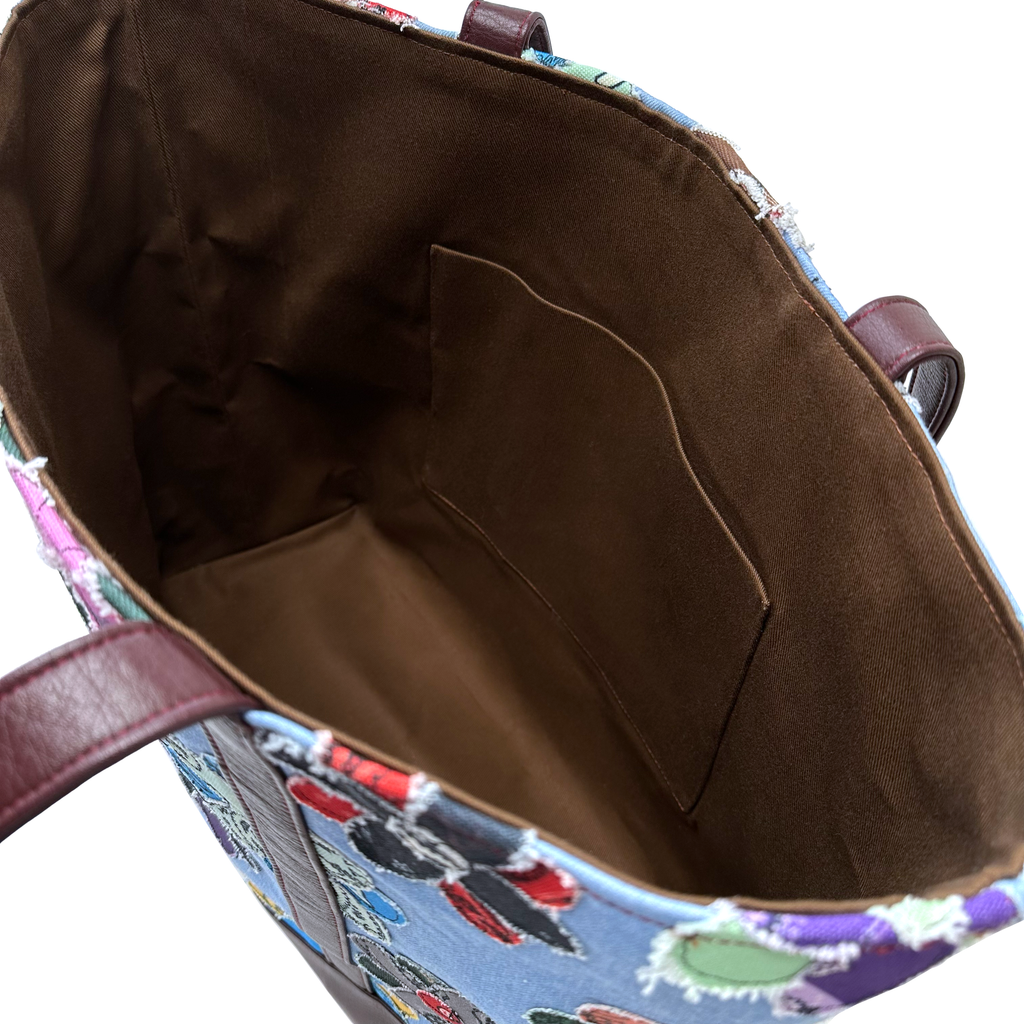Flower Patch Paisley Denim Tote Bag