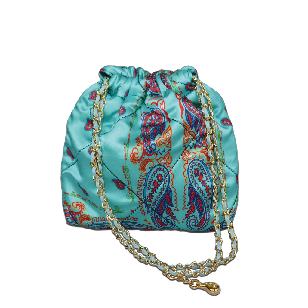 Paisley Silk Chain Pouch