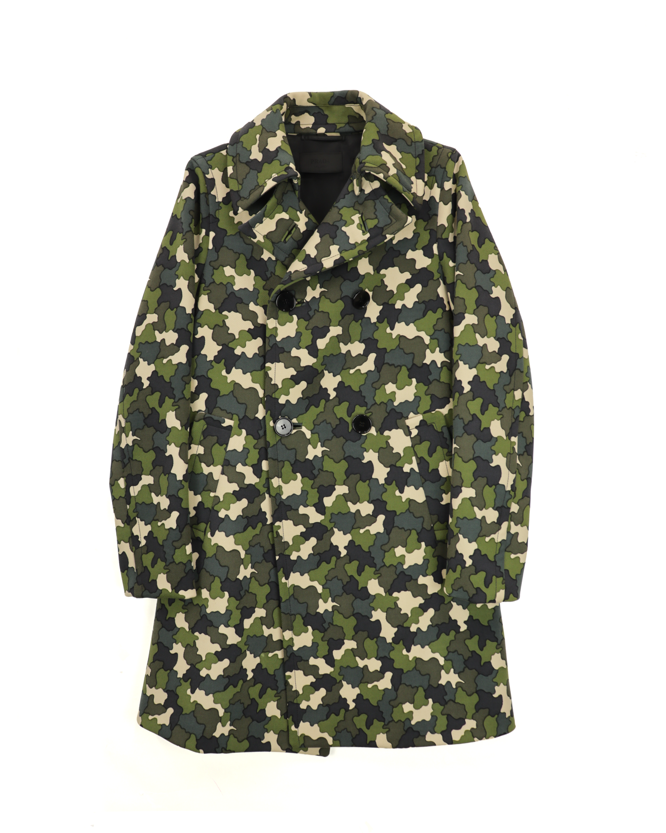 Camo Double Breasted Coat