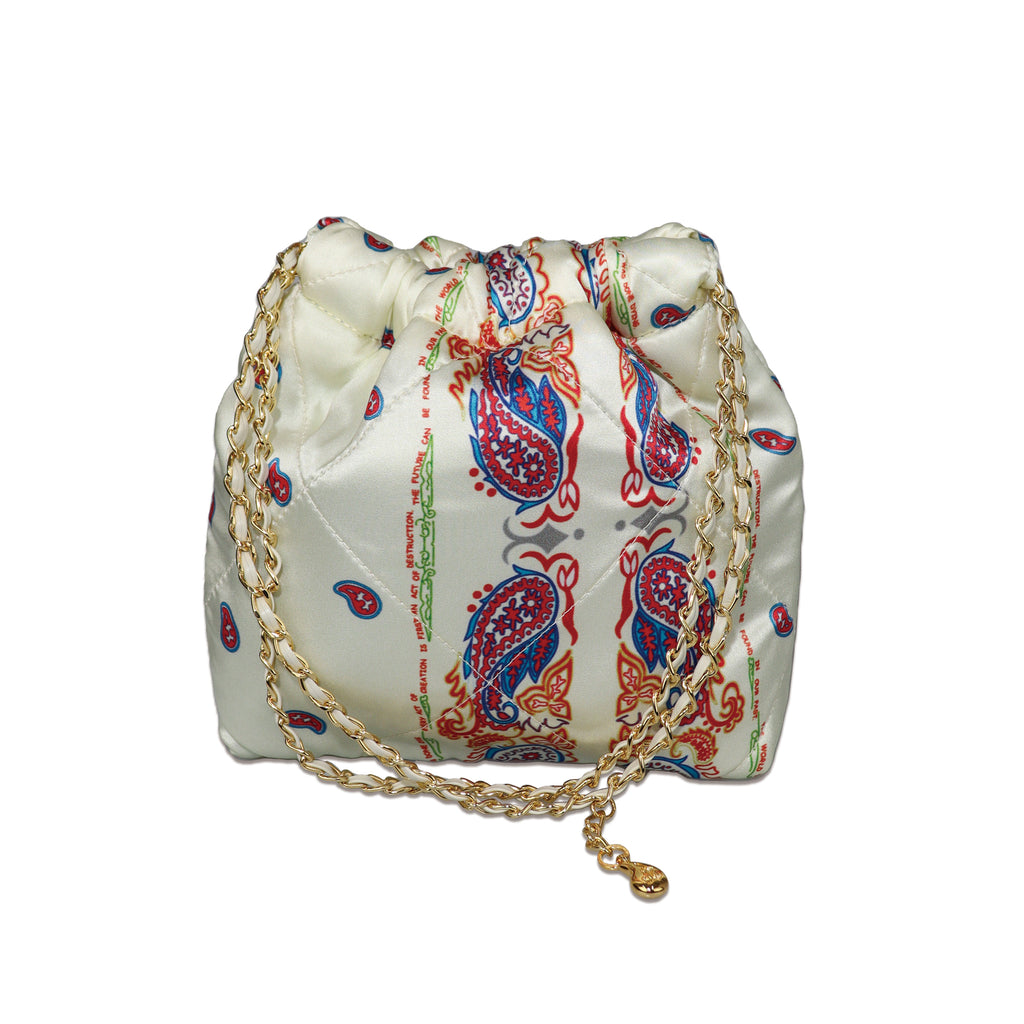Paisley Silk Chain Pouch