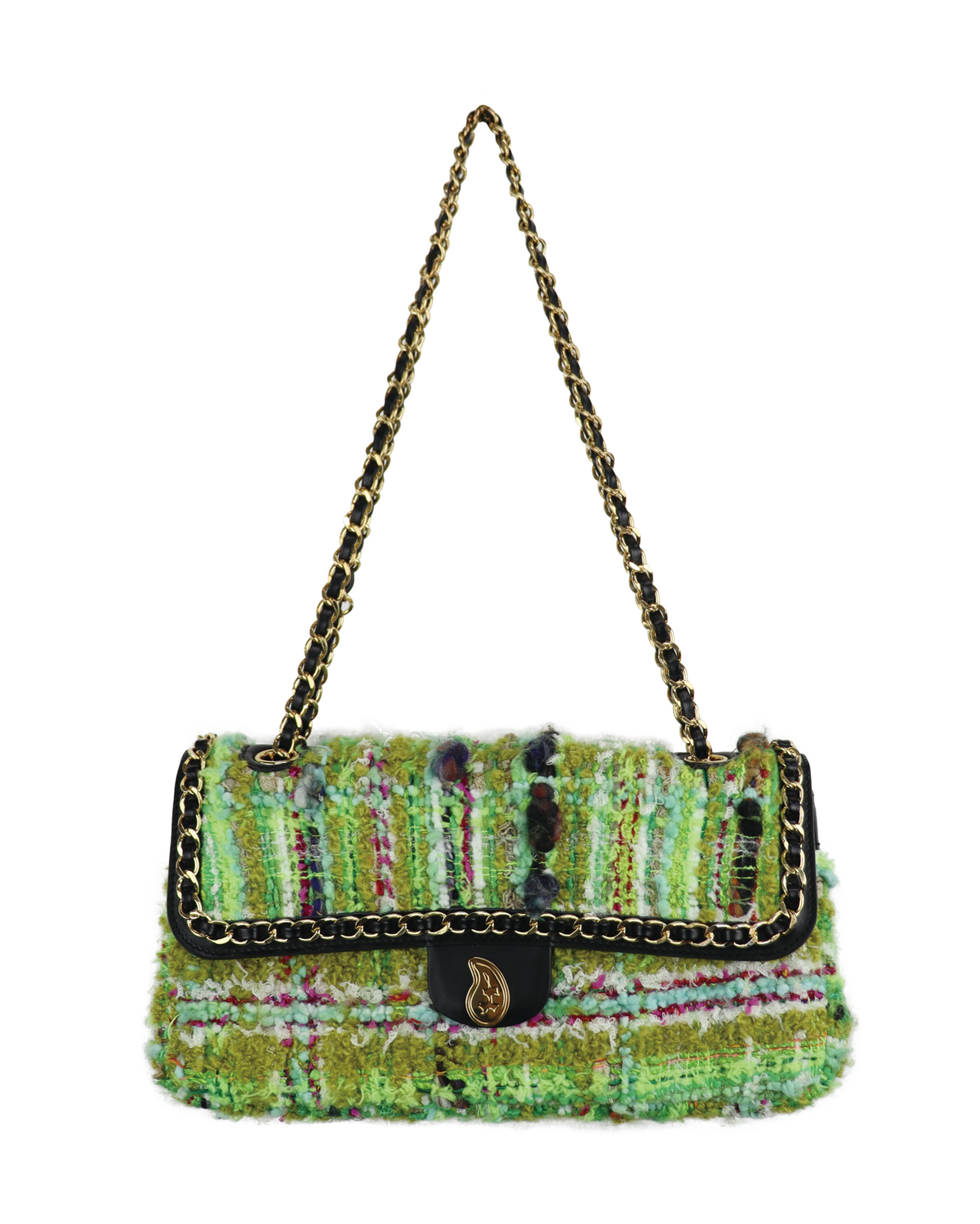 Tweed Chain Bag 30 Hand woven fabric by Chieco hoda