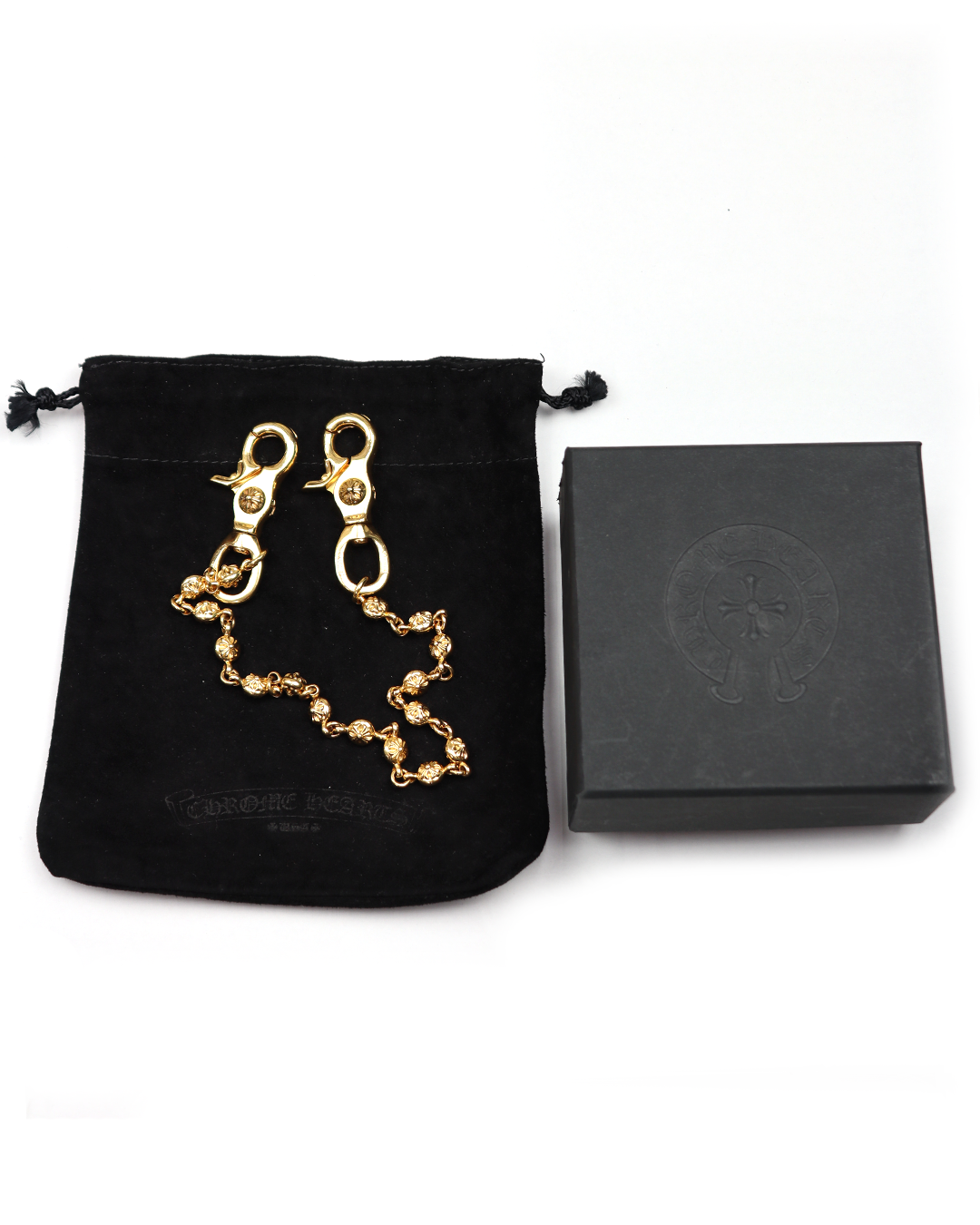 22k 2crip short crossball wallet chain