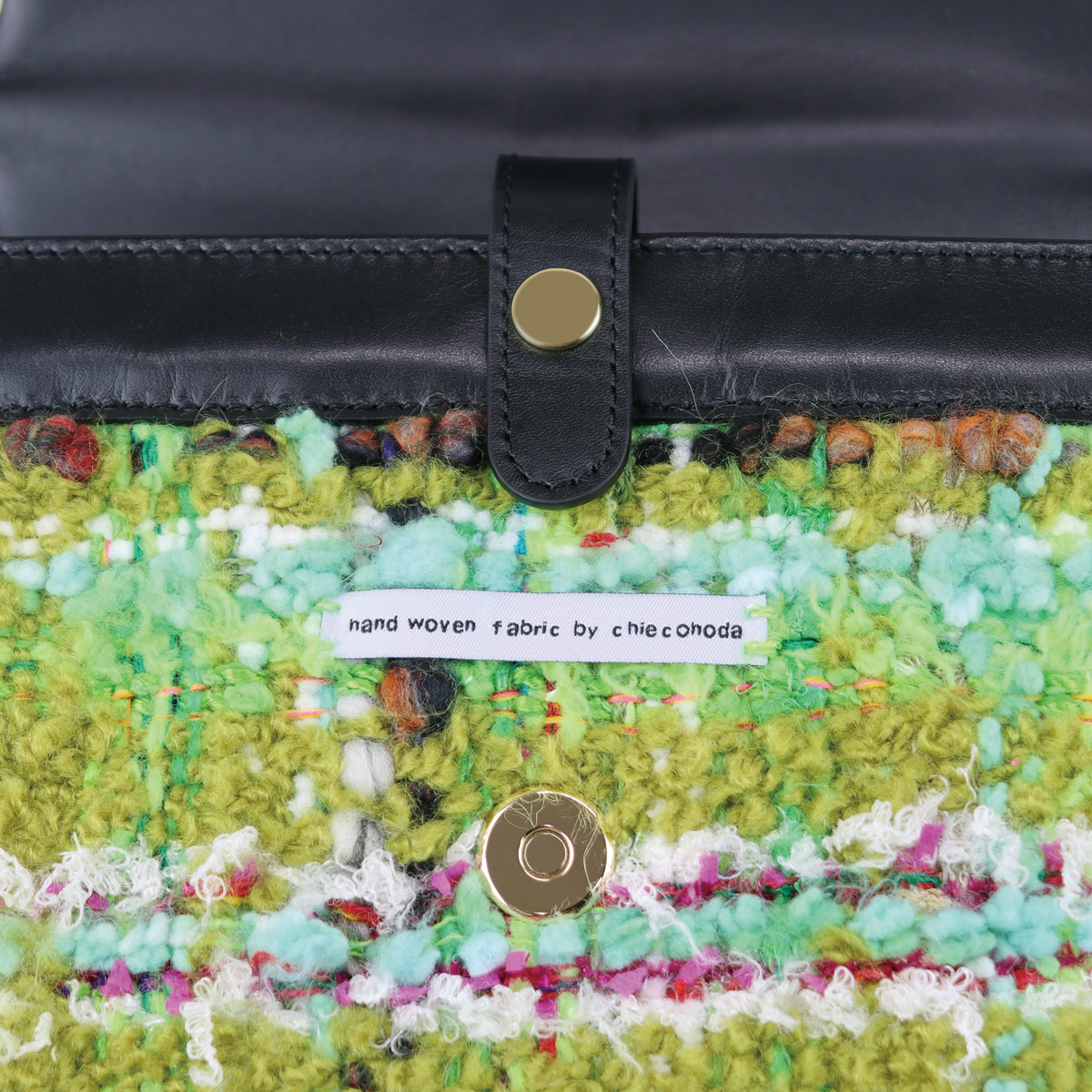 Tweed Chain Bag 30 Hand woven fabric by Chieco hoda