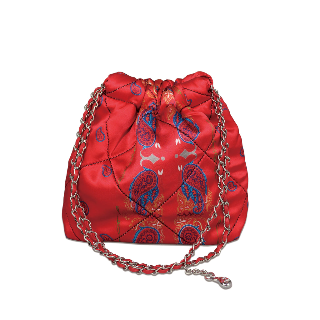 Paisley Silk Chain Pouch