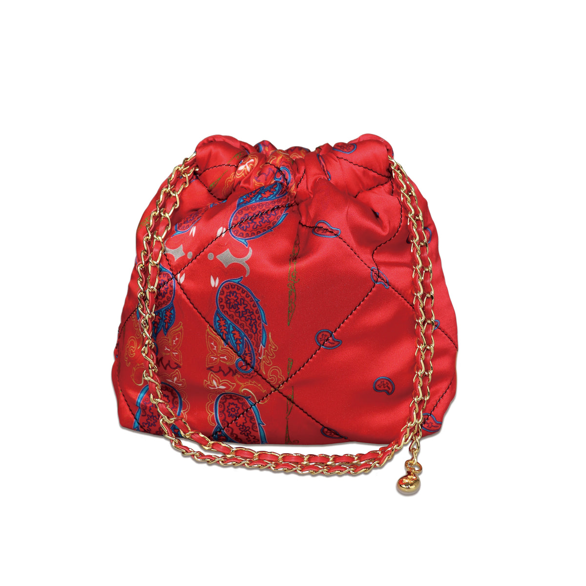 Paisley Silk Chain Pouch