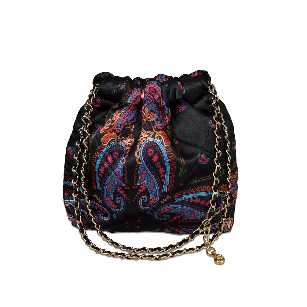 Paisley Silk Chain Pouch