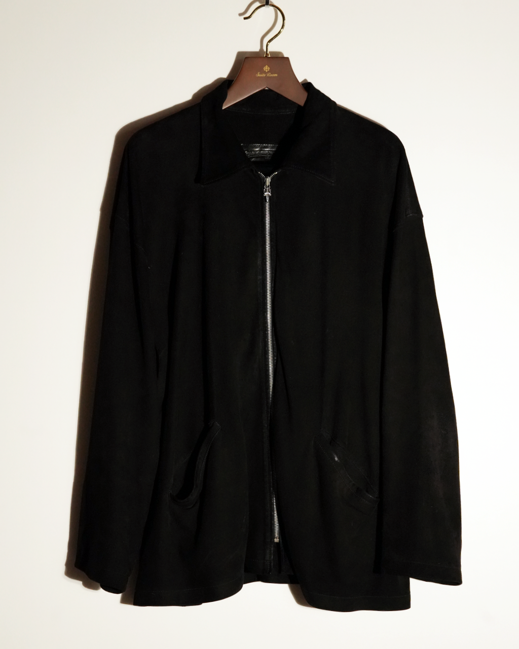Suede Leather Dagger Zip Jacket