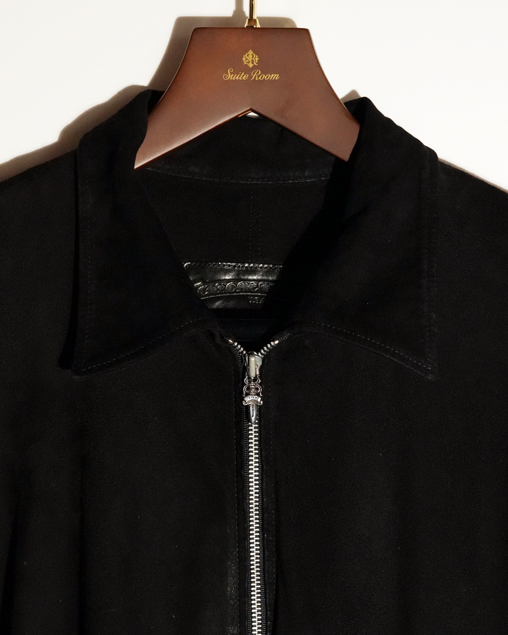 Suede Leather Dagger Zip Jacket