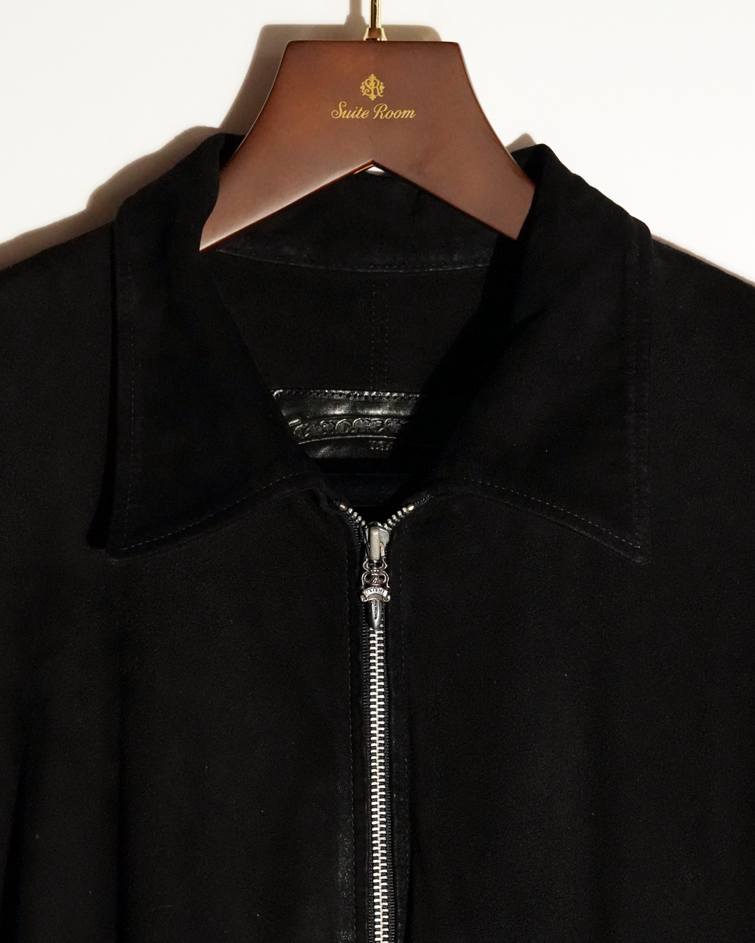 Suede Leather Dagger Zip Jacket