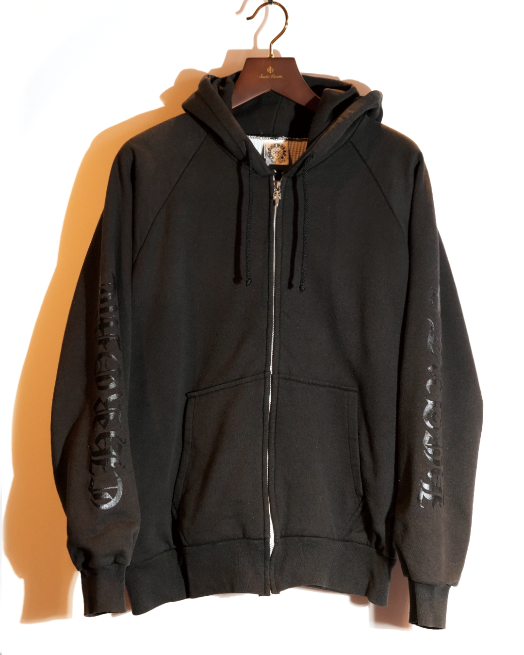 Double Face Zip Logo Hoodie