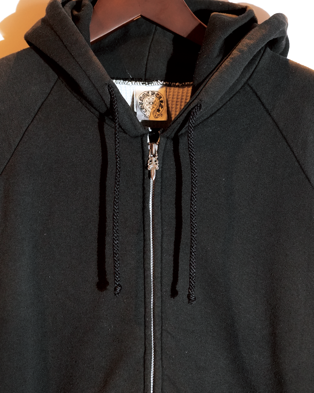 Double Face Zip Logo Hoodie