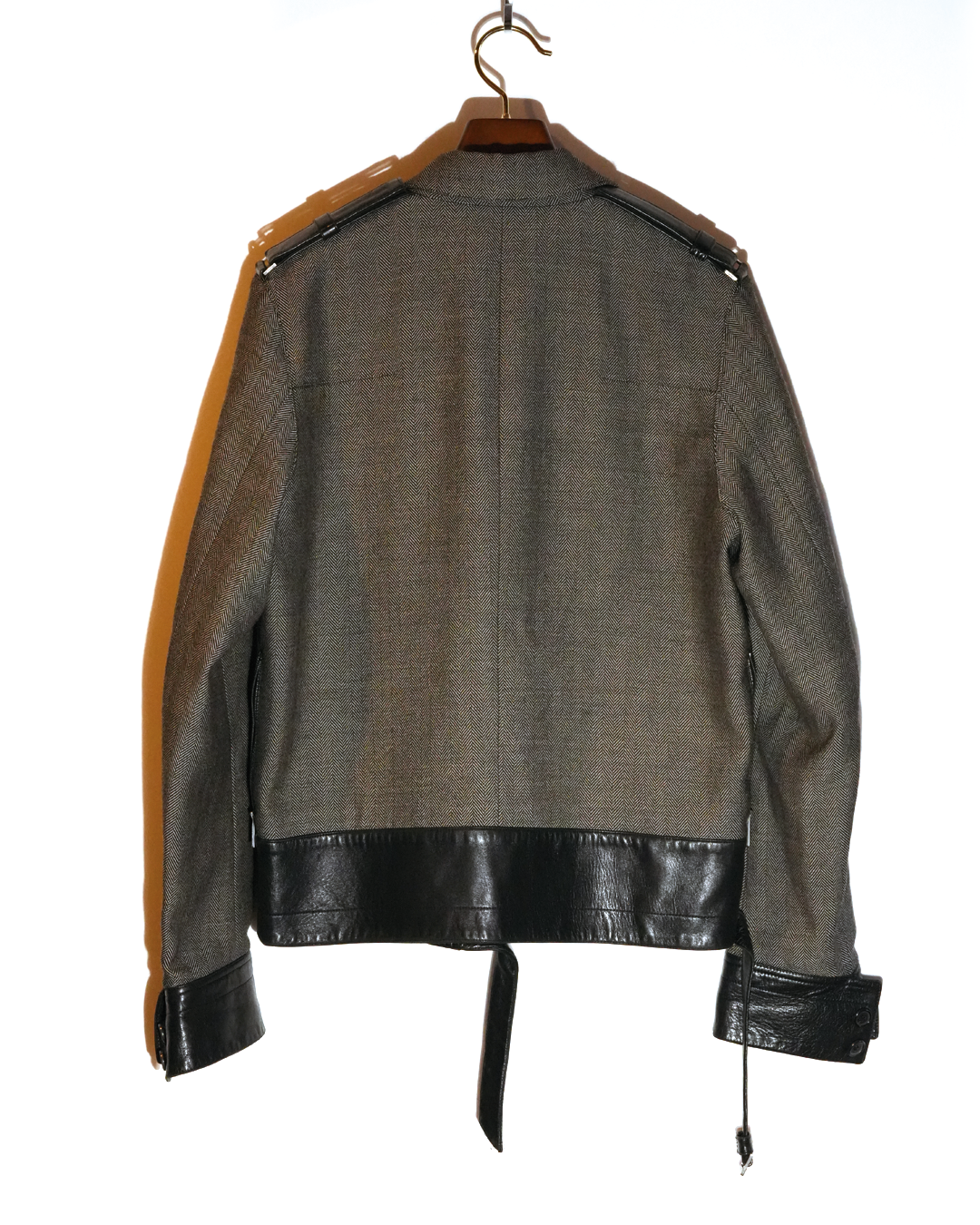 Herringbone Wool Zip Jacket