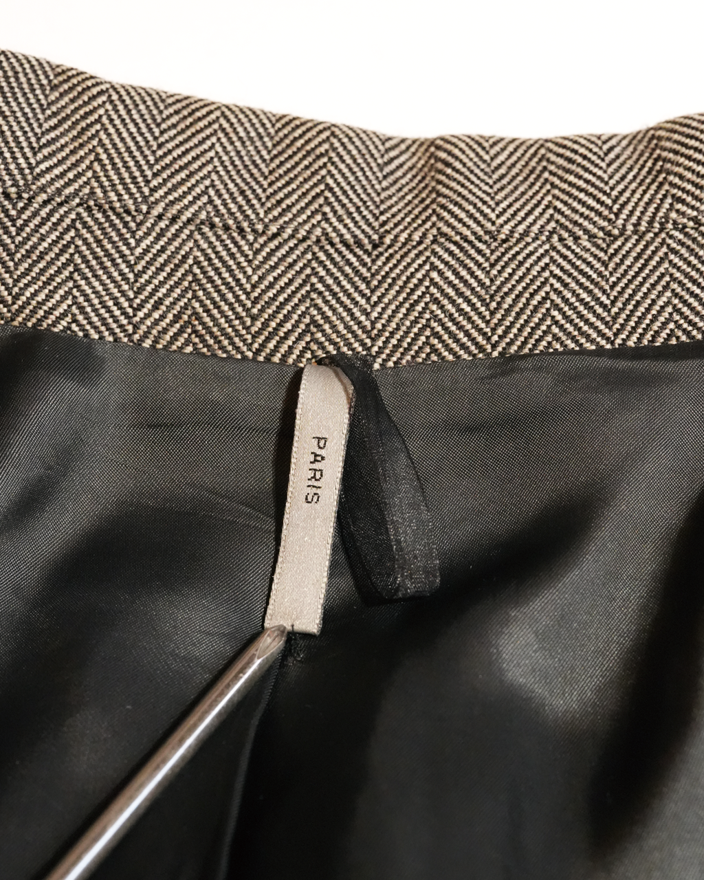 Herringbone Wool Zip Jacket