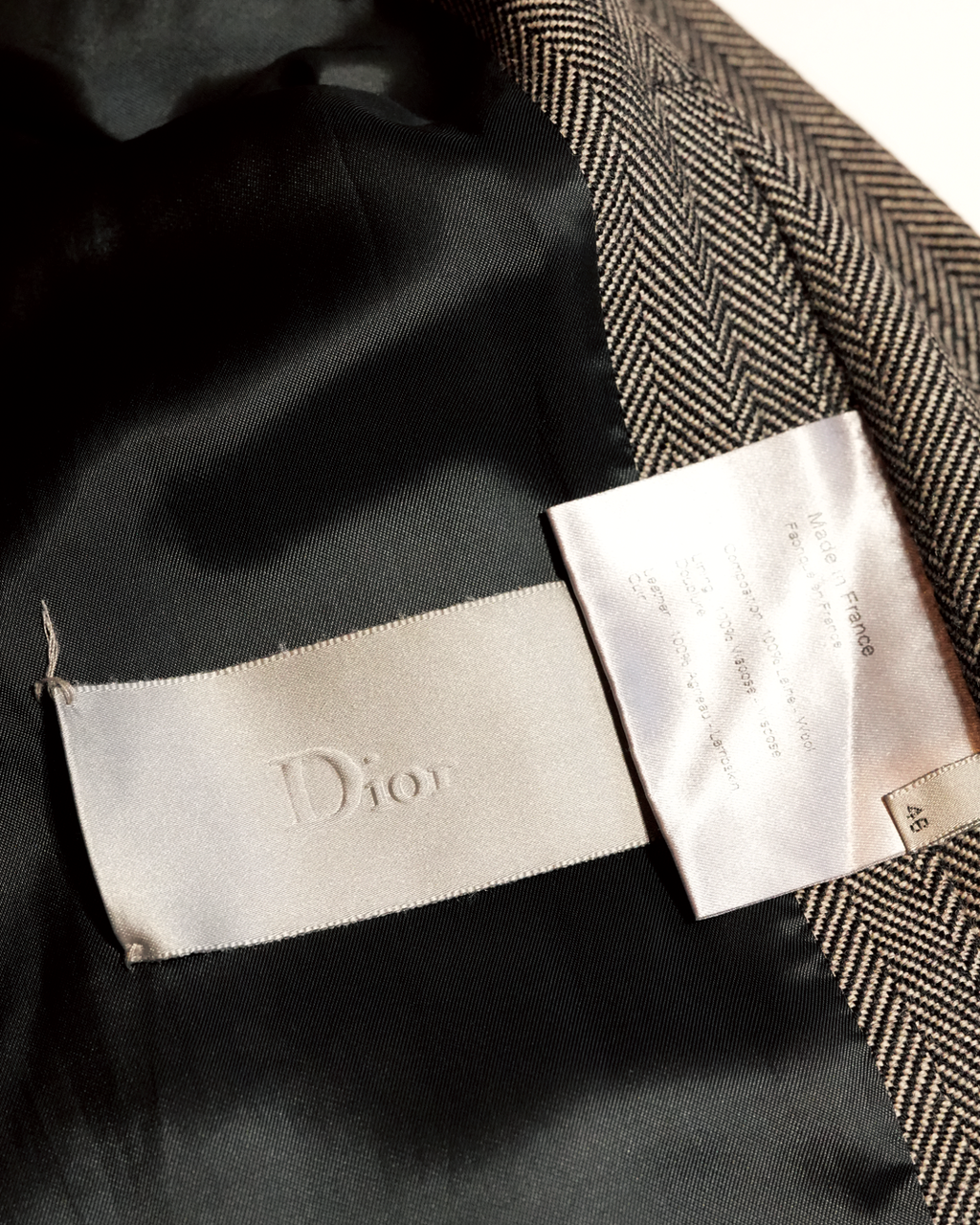 Herringbone Wool Zip Jacket