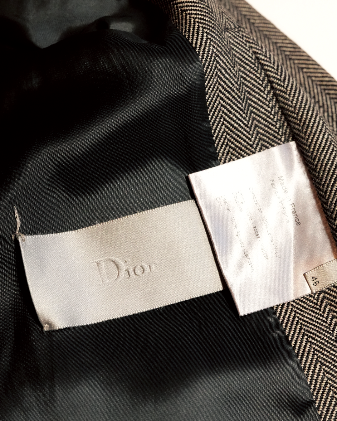 Herringbone Wool Zip Jacket