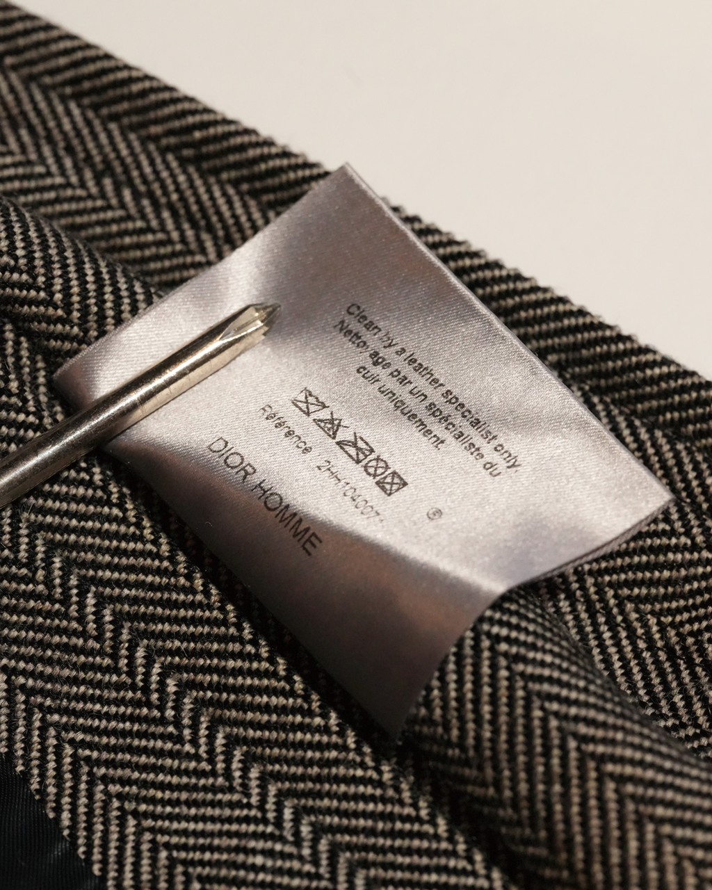 Herringbone Wool Zip Jacket
