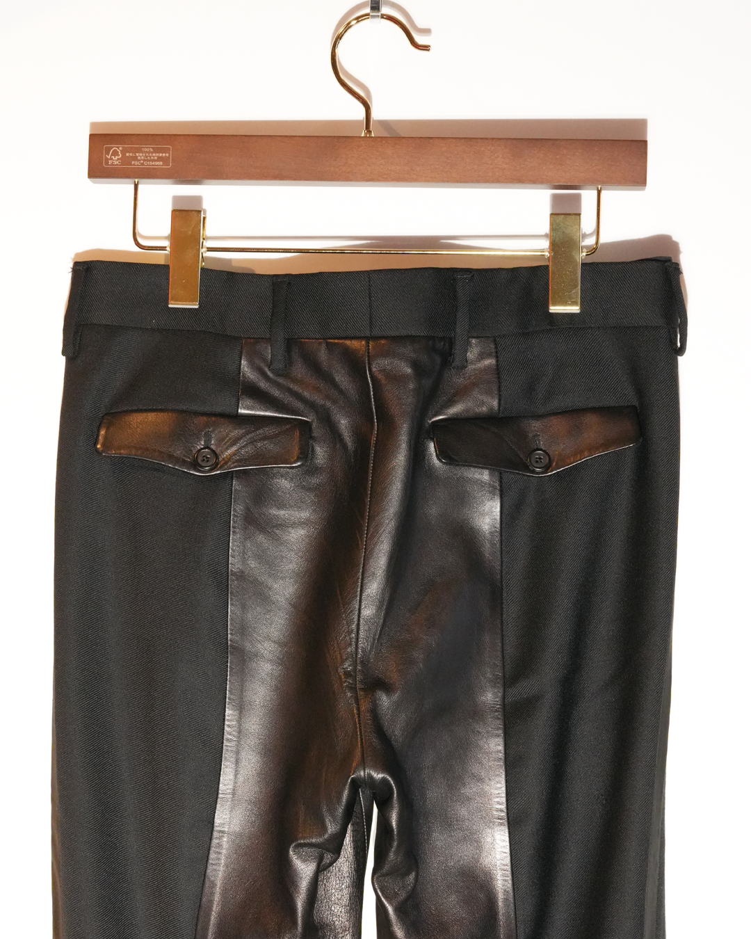 Leather Panel Trousers