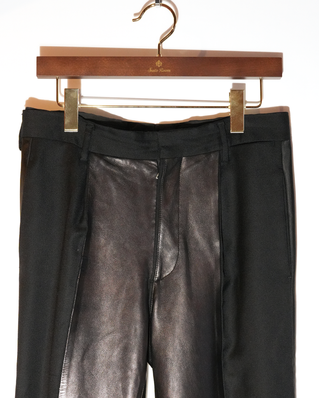 Leather Panel Trousers