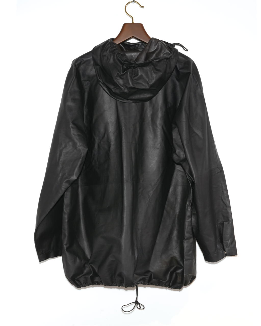 Oversized Leather Pullover Anorak