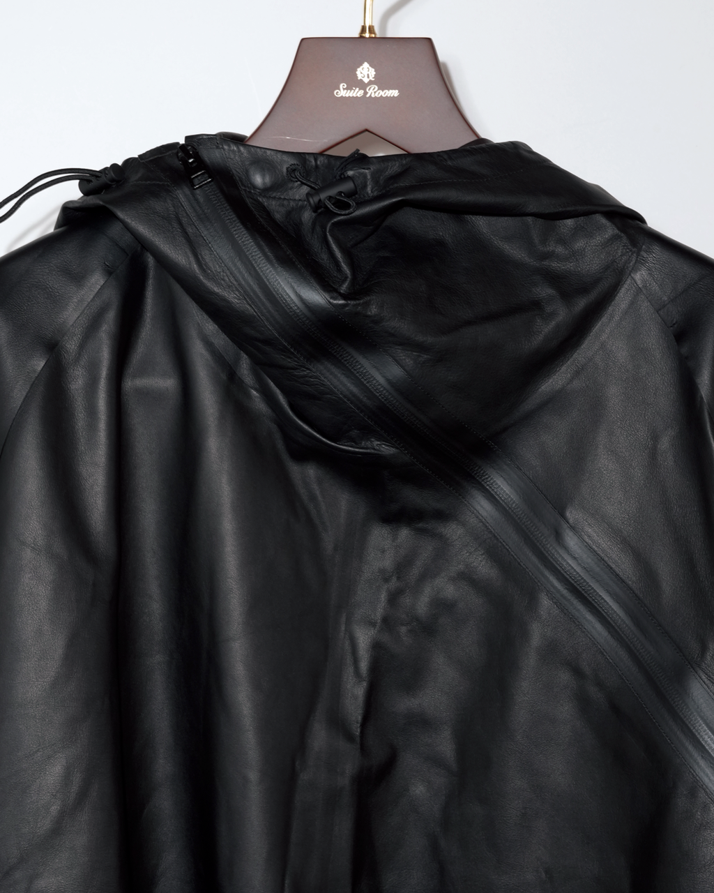 Oversized Leather Pullover Anorak