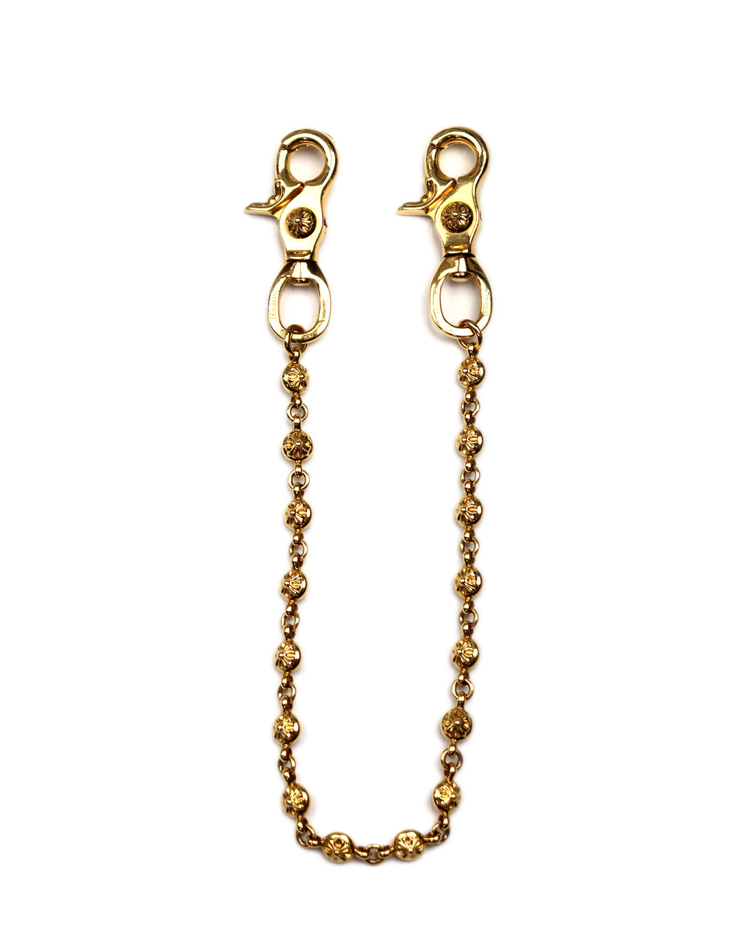22k 2crip short crossball wallet chain