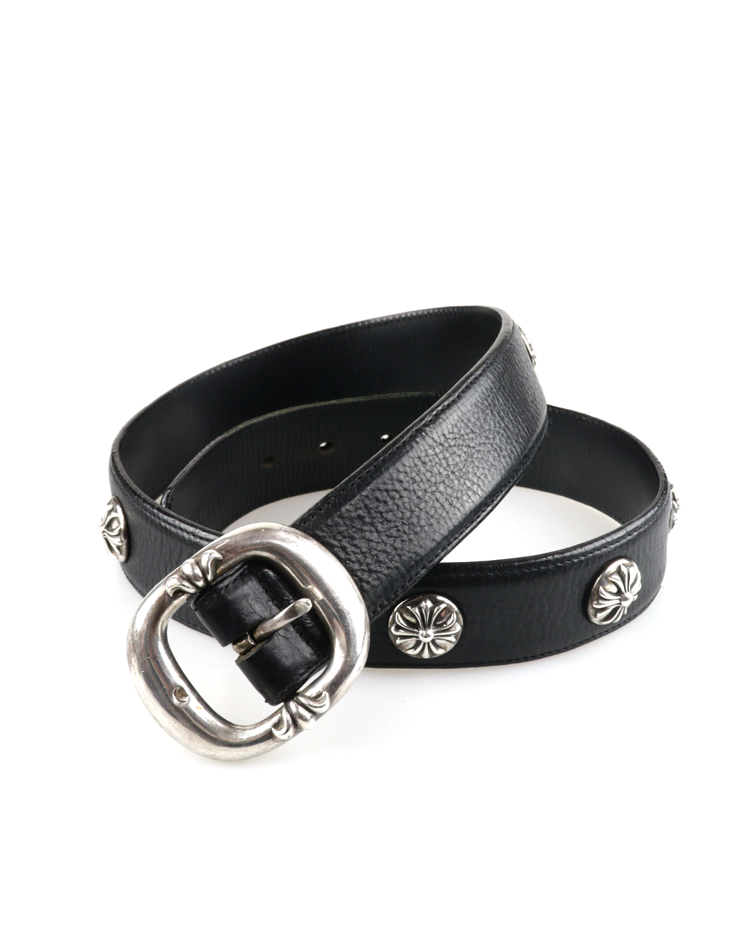 1.5 Gunslinger Crossball Stud Leather Belt