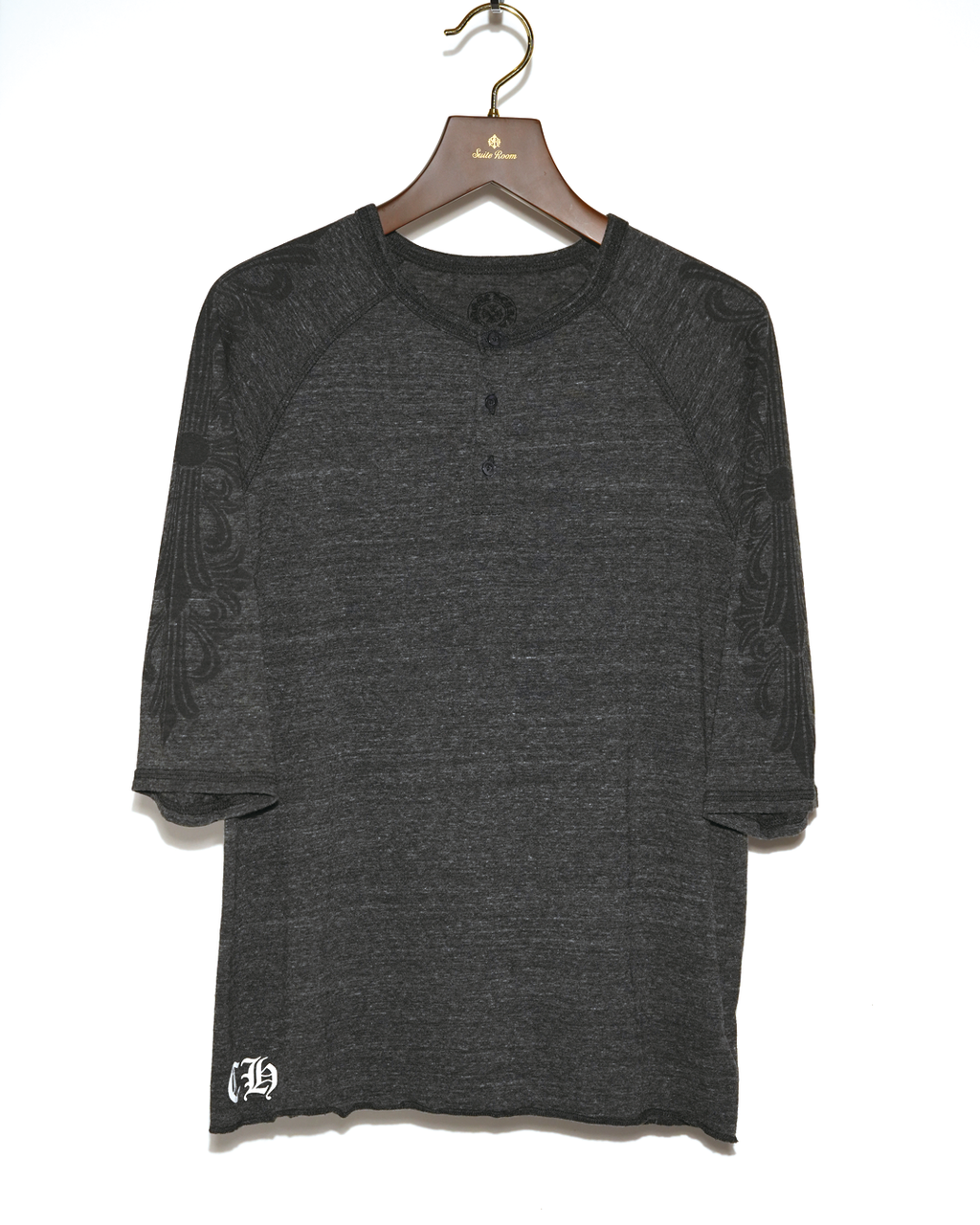 Floral 3/4 Sleeve Henley Tee