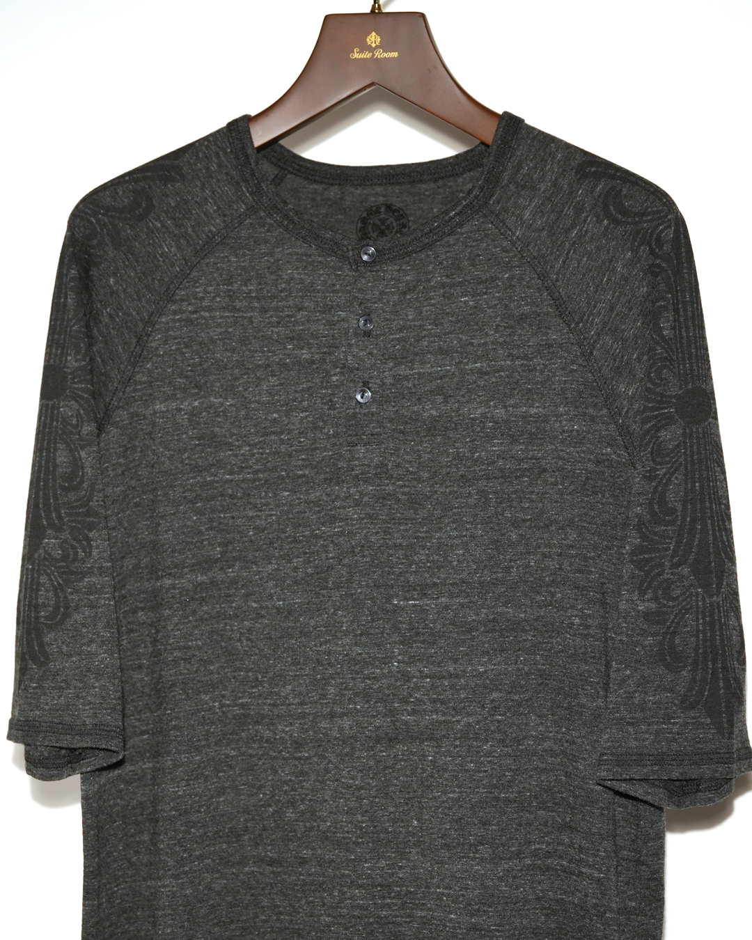 Floral 3/4 Sleeve Henley Tee
