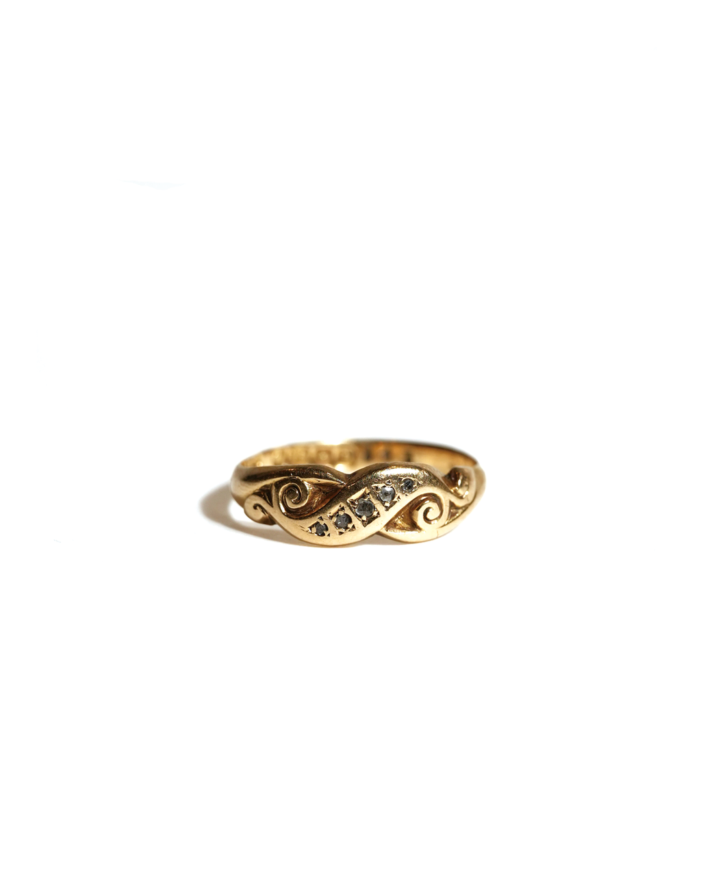 5 Diamond Scroll Ring