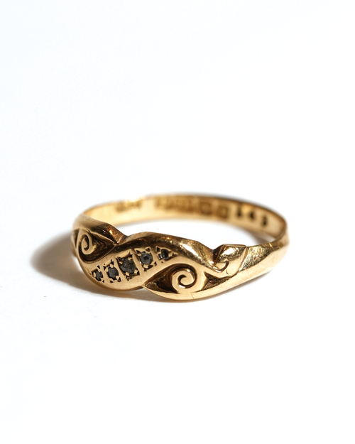 5 Diamond Scroll Ring