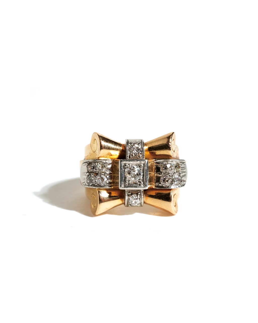 French Tank Diamond Ring