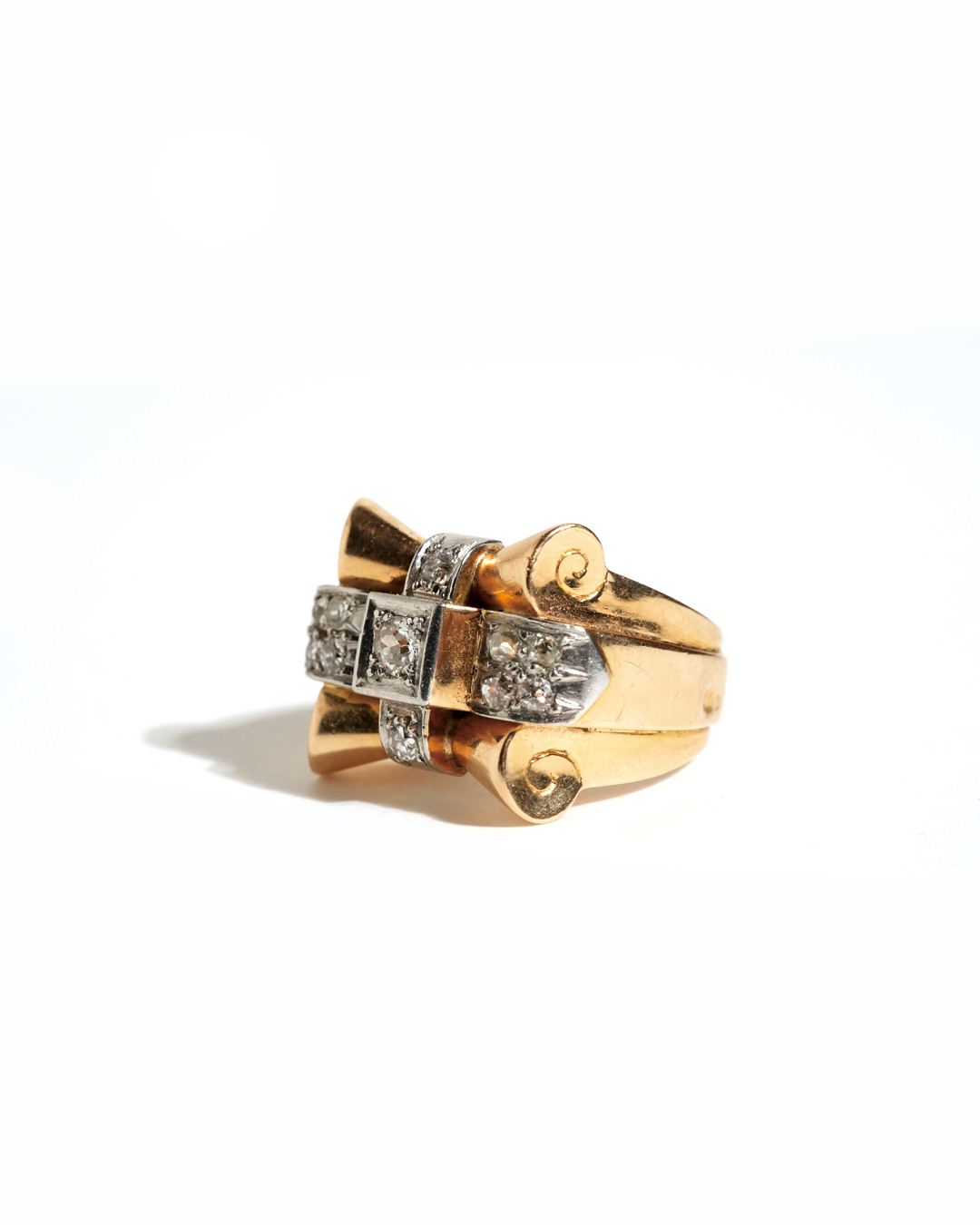 French Tank Diamond Ring