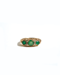 3 Emerald Gypsy Ring