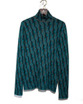 Geometric Jacquard Turtleneck Sweater